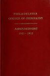 Announcement (1911 - 1912) by Philadelphia College of Osteopathic Medicine