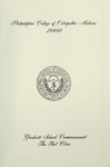 Graduate Programs Commencement, The First Class (2000) by Philadelphia College of Osteopathic Medicine