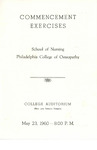 Commencement Exercises, School of Nursing (1960) by Philadelphia College of Osteopathy
