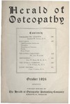 Herald of Osteopathy, October 1924 by Herald of Osteopathy