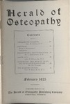 Herald of Osteopathy, February 1925 by Herald of Osteopathy