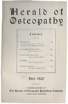 Herald of Osteopathy, July 1925 by Herald of Osteopathy