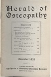 Herald of Osteopathy, December 1925 by Herald of Osteopathy