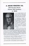 Archie Feinstein, LOG Executive Director, Assumes AOA Presidency (1982 Log National Yearbook) by Philadelphia College of Osteopathic Medicine